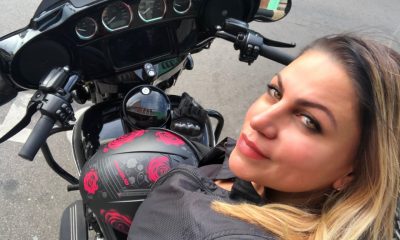 eliana malizia mulher motociclista, moto custom